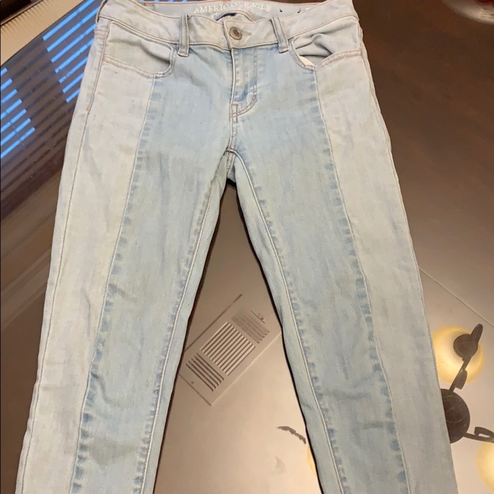 American Eagle two-toned jeans
